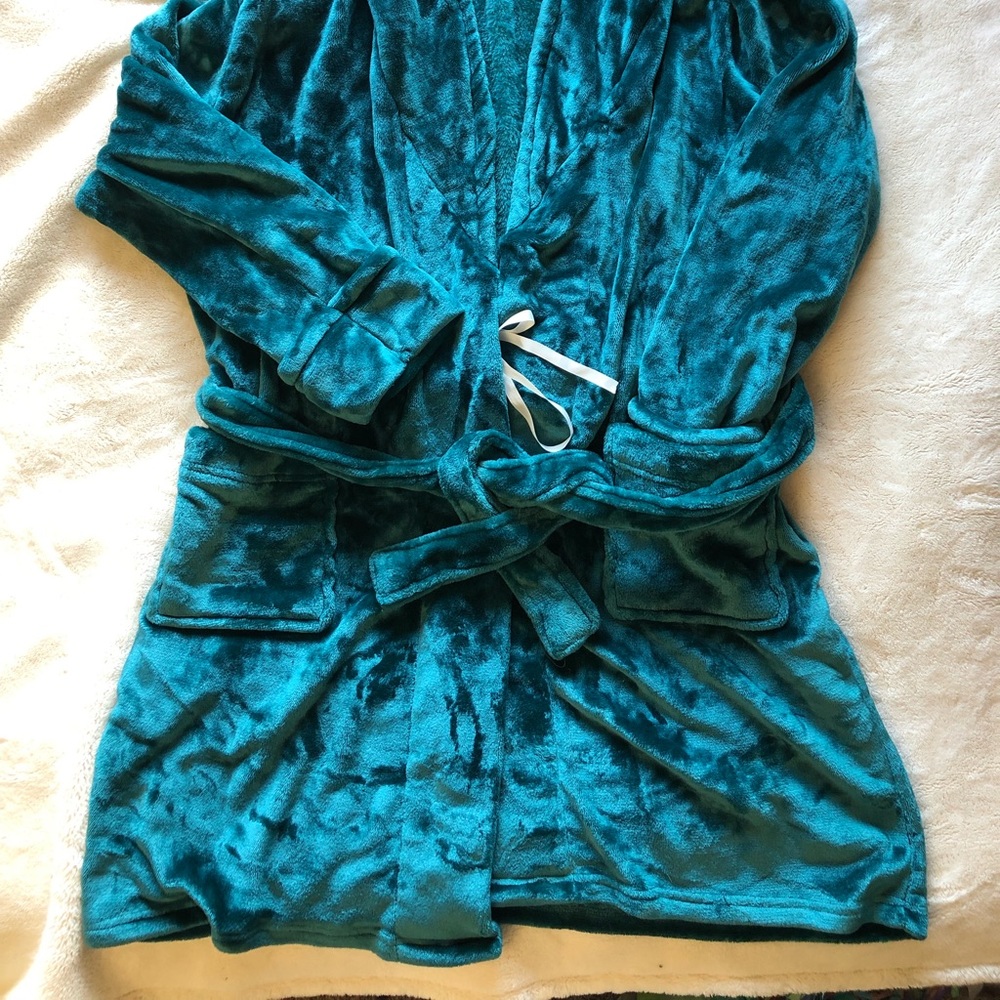 Luxurious Robe aqua green - Picture 2 of 6